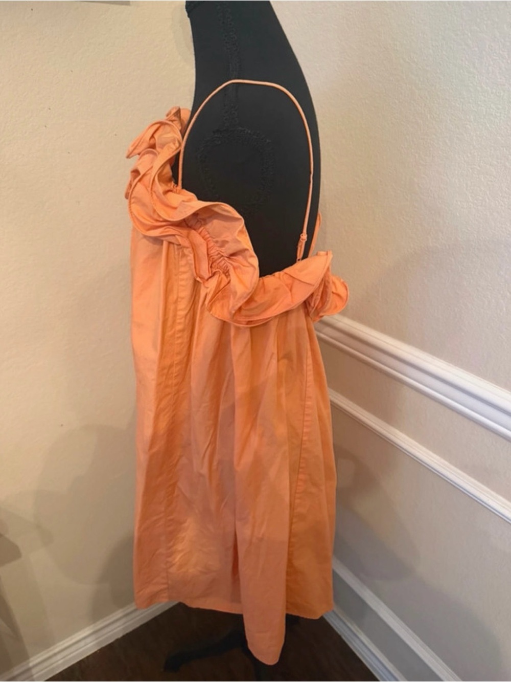 H&M Peach Orange Ruffle Midi Dress - Picture 2 of 3